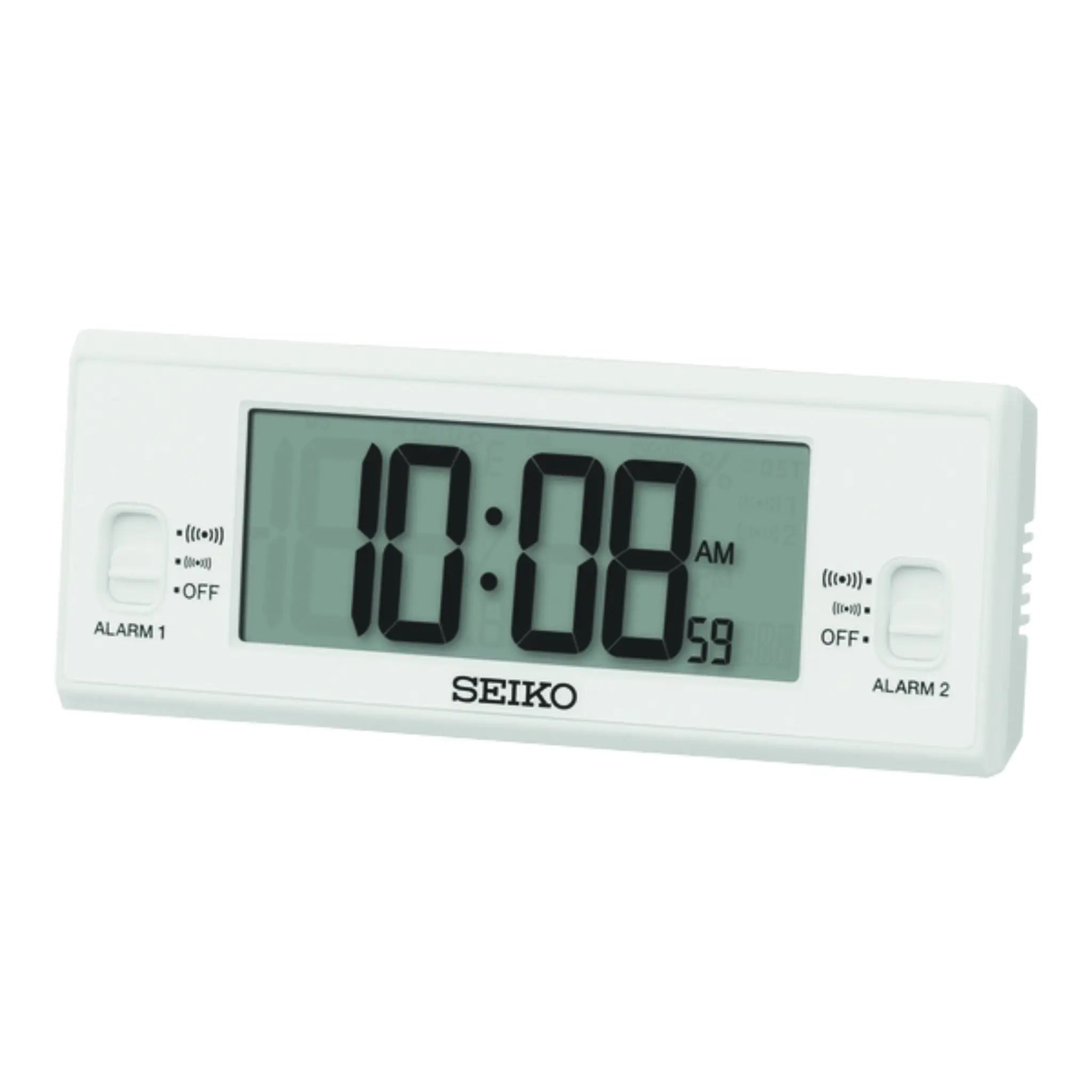 Seiko Digital Alarm Clock QHL093W 12.3cm