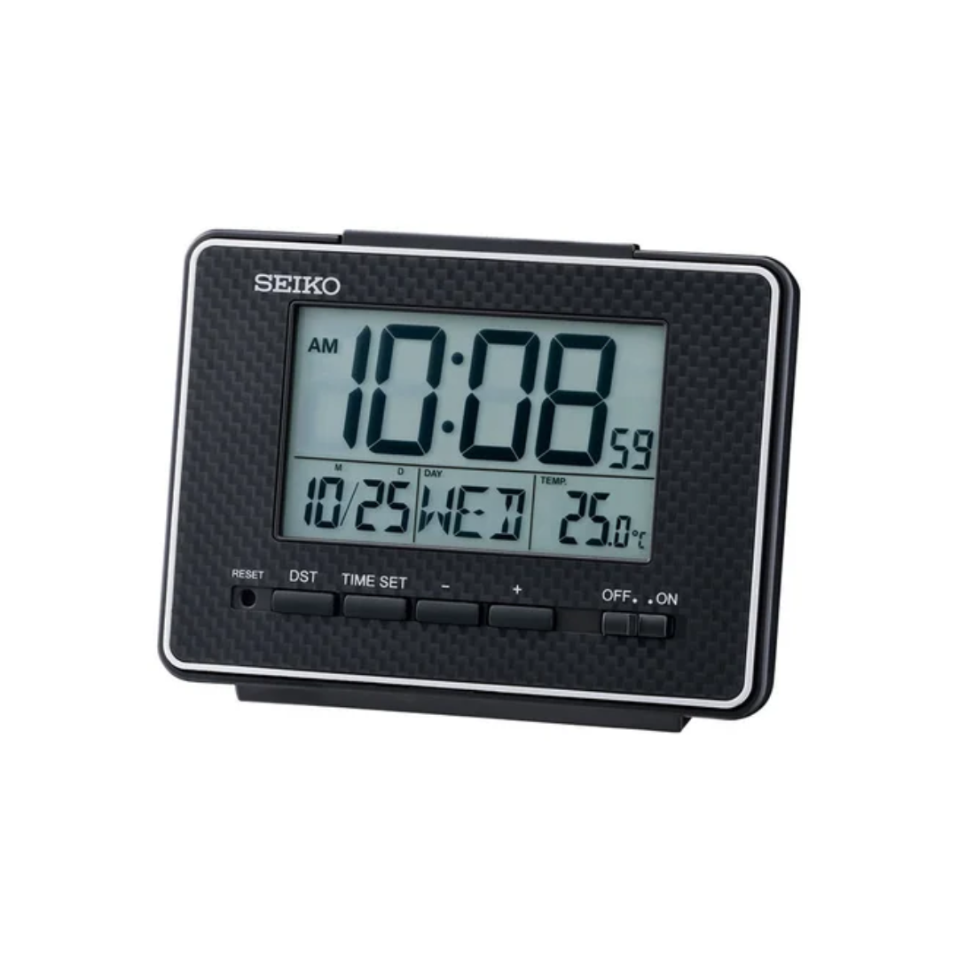 Seiko Digital Alarm Clock QHL096K 12.3cm