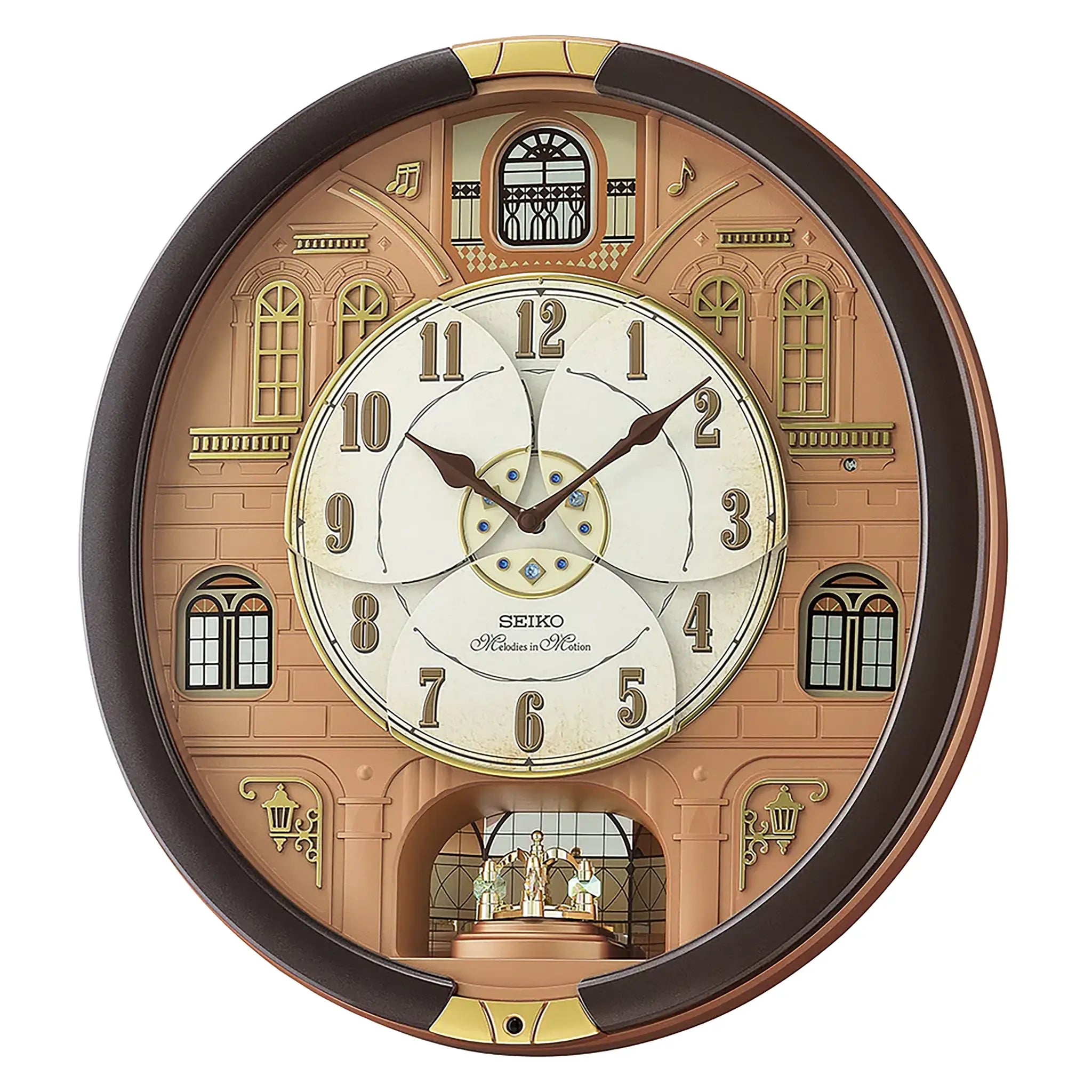 Melodies in Motion QXM601B Musical Wall Clock 44.3 cm