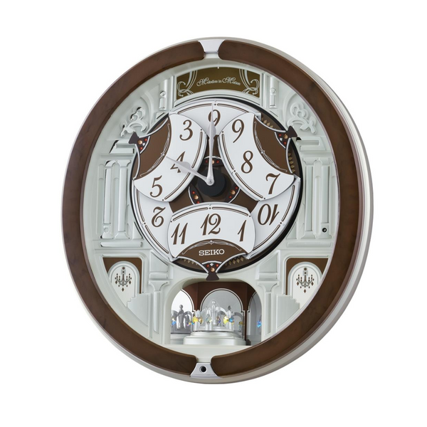 MELODIES IN MOTION ROUND MUSICAL WALL CLOCK QXM615B
