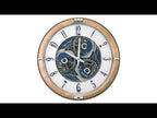 Melodies in Motion Round Musical Wall Clock QXM387G 39 cm