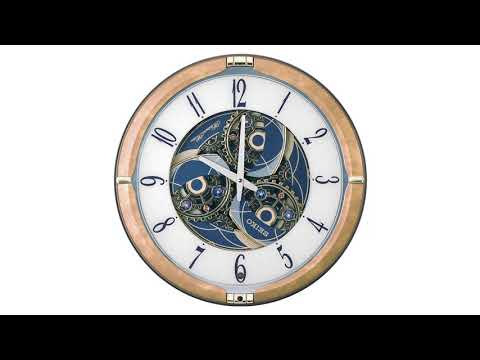 Melodies in Motion Round Musical Wall Clock QXM387G 39 cm