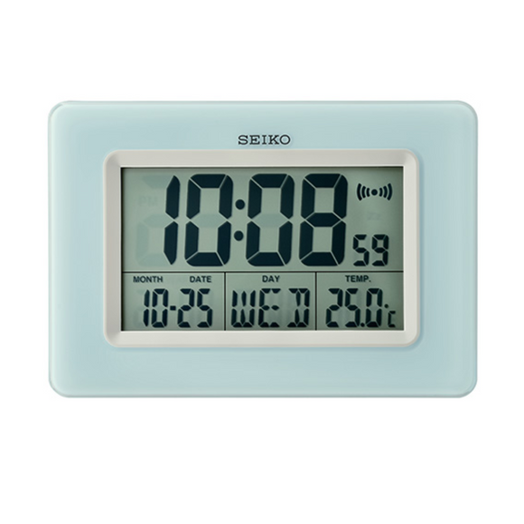 SEIKO DIGITAL ALARM CLOCK QHL058L 17 cm